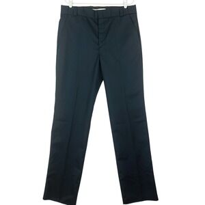 Signature Collection Men's Wool Blend Navy Pant Size 36 Unhemmed Flat Front NWOT